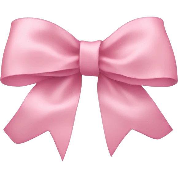 light pink ribbon bow emoji
