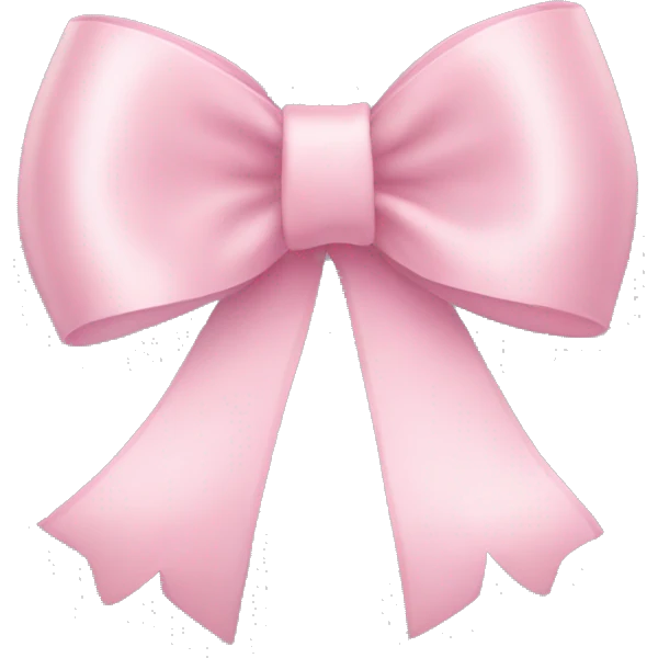 light pink ribbon bow emoji