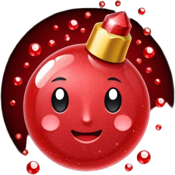 red glitter sleep Zzz emoji