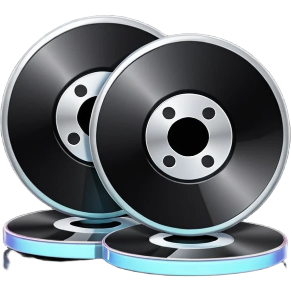 two black computer disk emoji