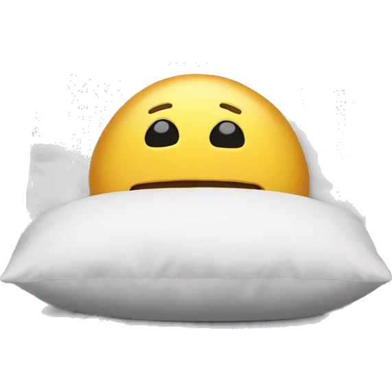 cartoon head buried in pillow emoji