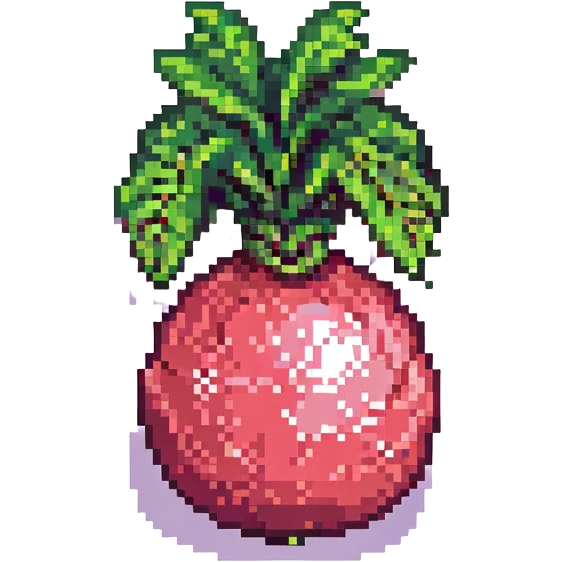radish pixel art style emoji