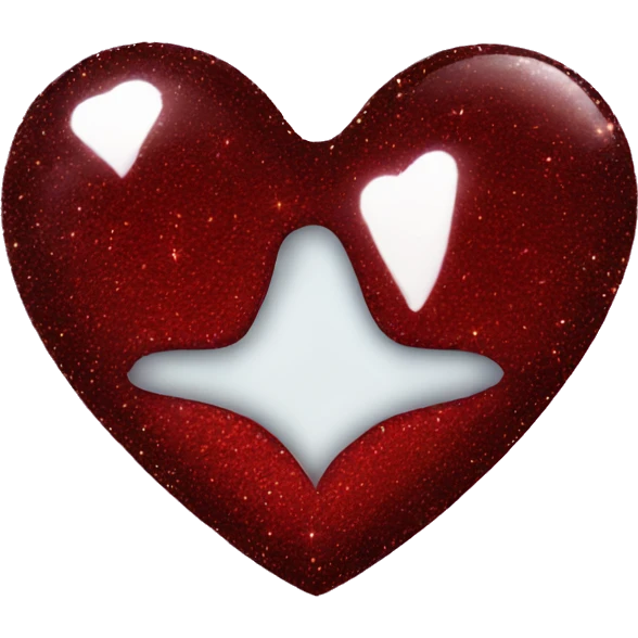 Dark red sparkly heart emoji