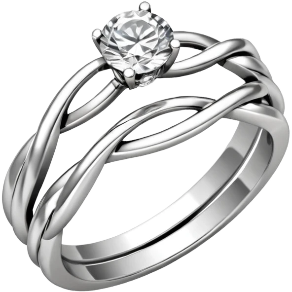 Diamond ring 💍 2 rings  twist with each other like engagement rings for man and women emoji