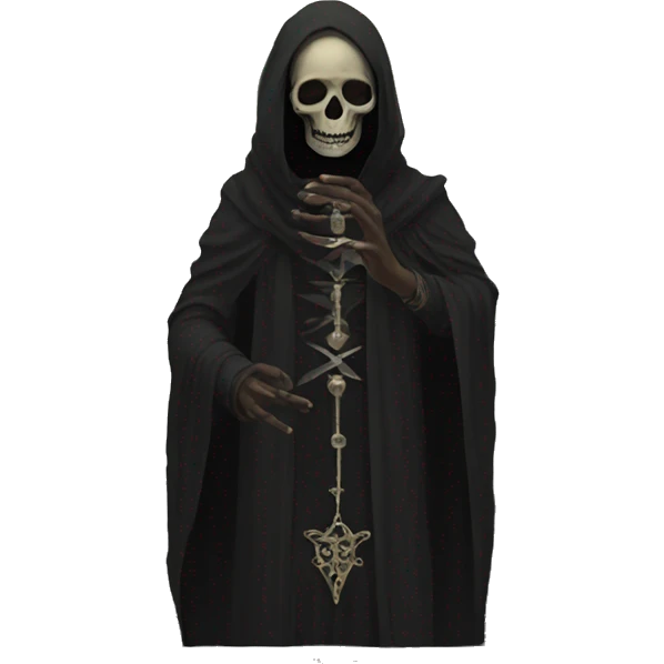 black tarot card the death emoji