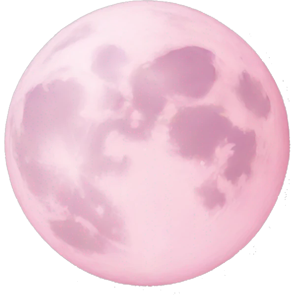 pastel pink moon emoji