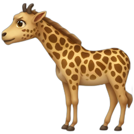 Žirafa s batohem emoji