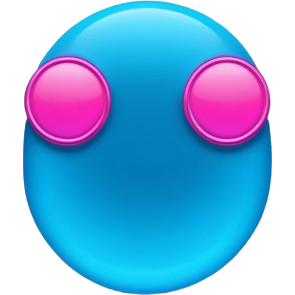 minimalist cartoon butt emoji, neon pink and blue glowing outline, smooth rounded shapes, cyberpunk aesthetic, high contrast, vector style, no background emoji