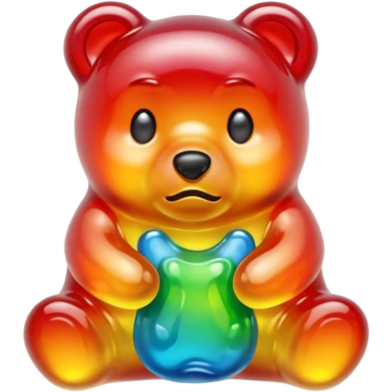 Sad melted gummy bear emoji