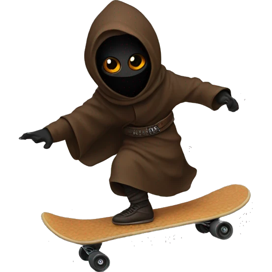 Jawa doing a kickflip emoji