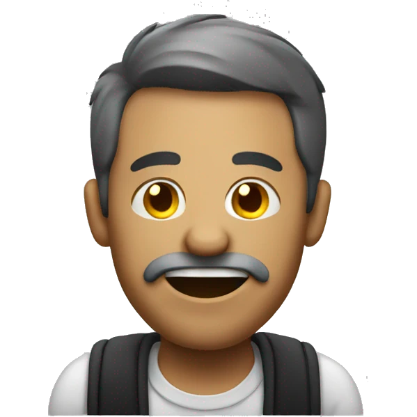 Drunk man having fun emoji