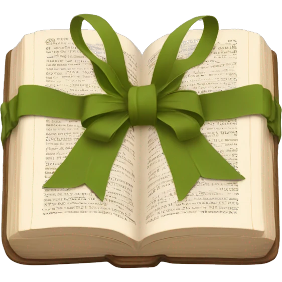 Bible with bows emoji