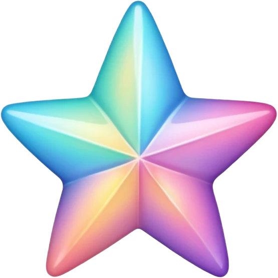 Pastel shiny glossy smooth Star  emoji