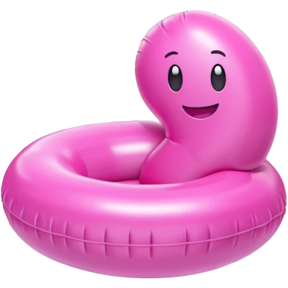 flotador rosa emoji