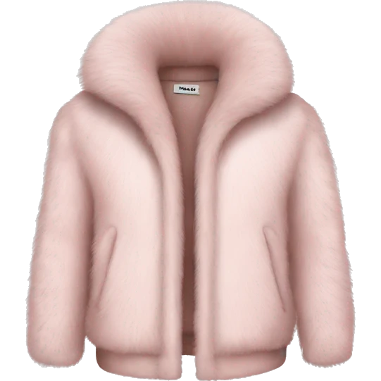Pale pink fur jacket emoji