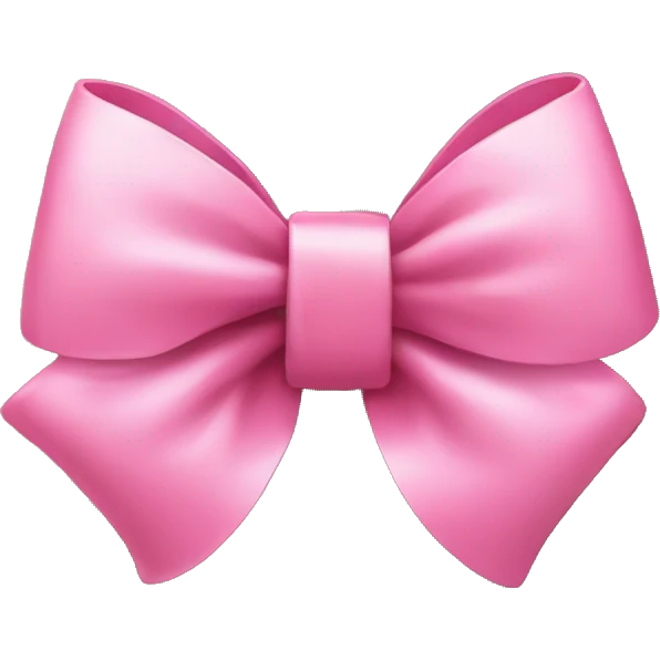 Pink bow on a tree emoji