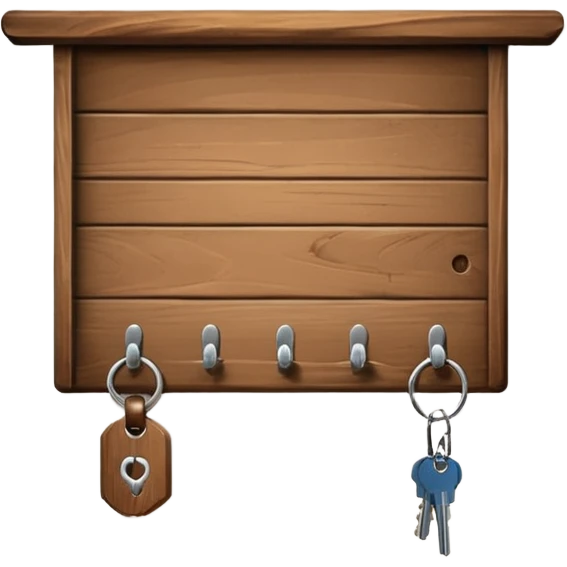 Wooden wall key holder  emoji