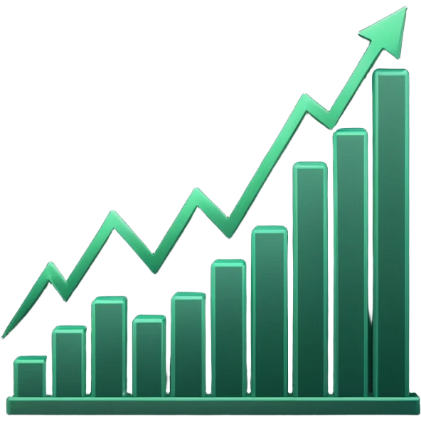 dark green growth graph emoji