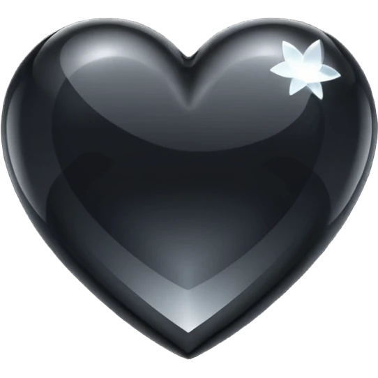 Black crystal heart emoji