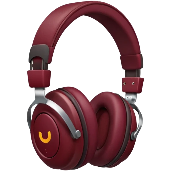 burgundy headphones emoji