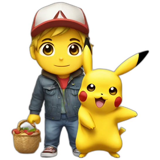 Pikachu et evolie emoji