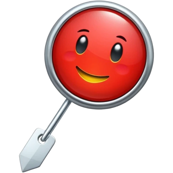 glitter red office pin emoji