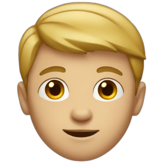 "A boy with a big head, tall and thin, with short hair emoji