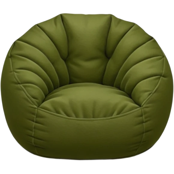 Dark olive green beanbag chair emoji