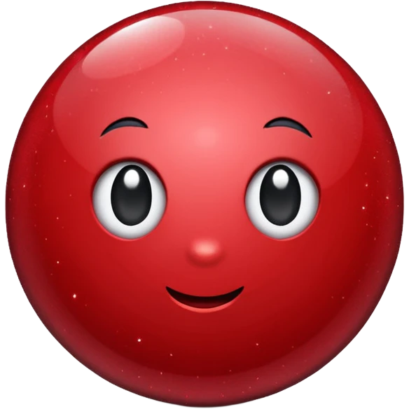 glitter bolinha vermelha pequena emoji