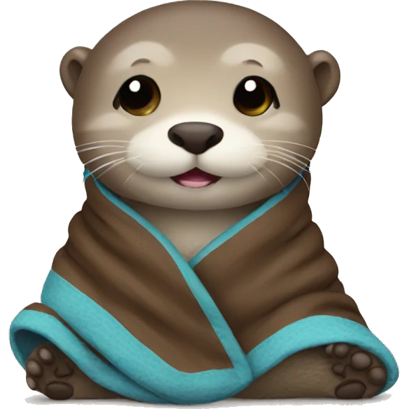 otter cozy in blanket emoji