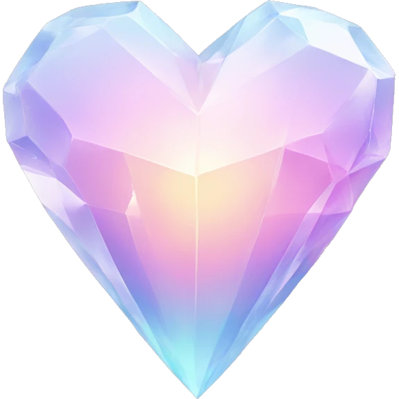 Pastel gradient heart crystal  emoji
