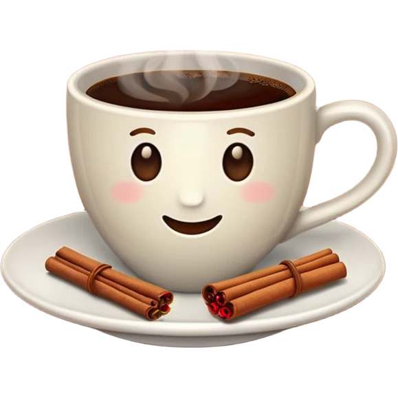 coffee with cinnamon emoji