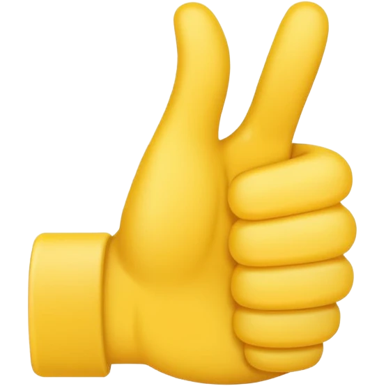 thumbs up emoji with two thumbs facinf outwards emoji