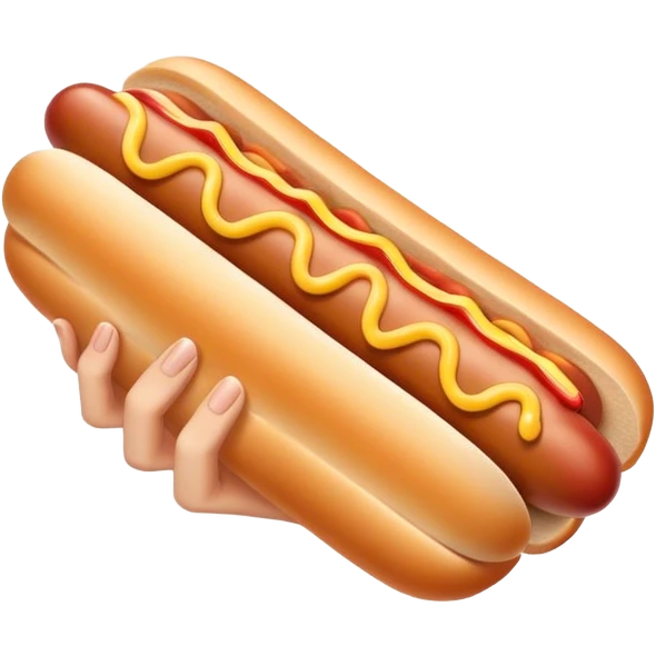 a hand holding a glizzy  emoji