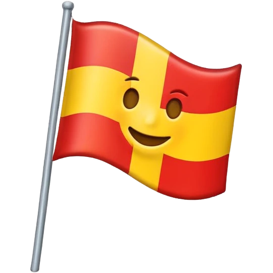 Flag emoji with 1:1 yellow red colour  emoji