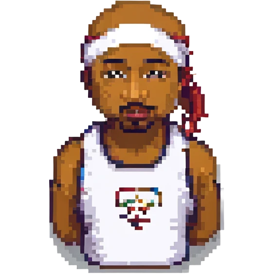 Репер 2Pac, no background emoji