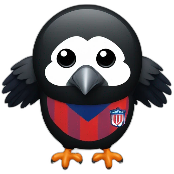 a crow with a san lorenzo soccer shirt emoji
