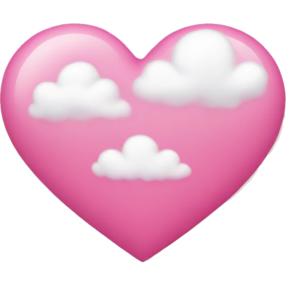 pink heart + cloud emoji