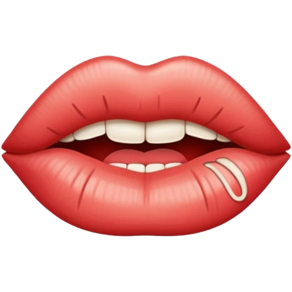 Lips stitched shut  emoji