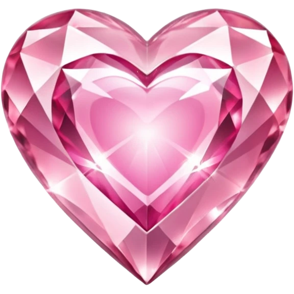 diamond heart with one mini pink heart inside of it  emoji