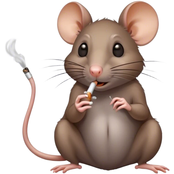 Rat smoking a cigarette  emoji