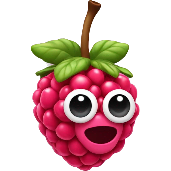 3D Rasberry emoji