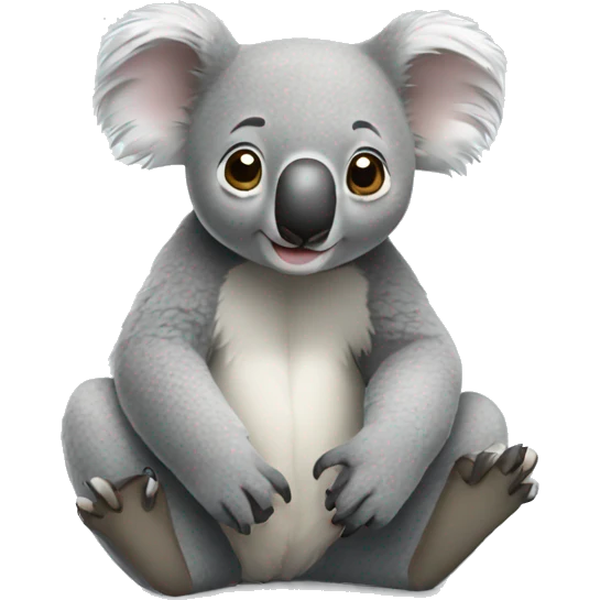 Koala sitting on the ground emoji