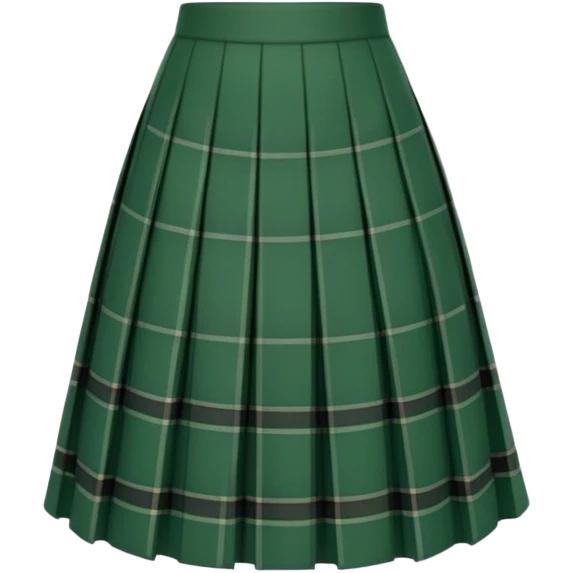 green plaid scottish skirt emoji