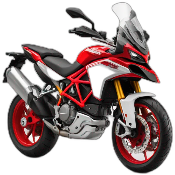 Moto Ducati enduro roja emoji