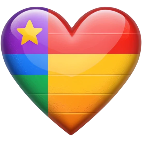 heart with progress pride flag emoji