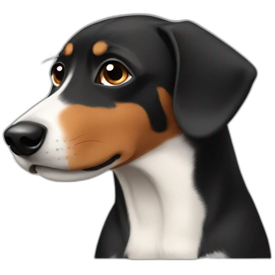 perro salchicha negro emoji