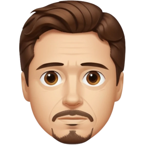 Tony Stark with wavy hair emoji
