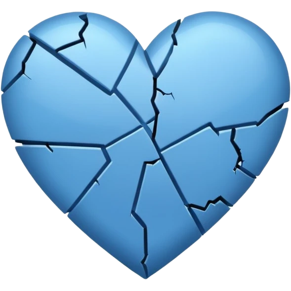 Broken blue heart emoji  emoji