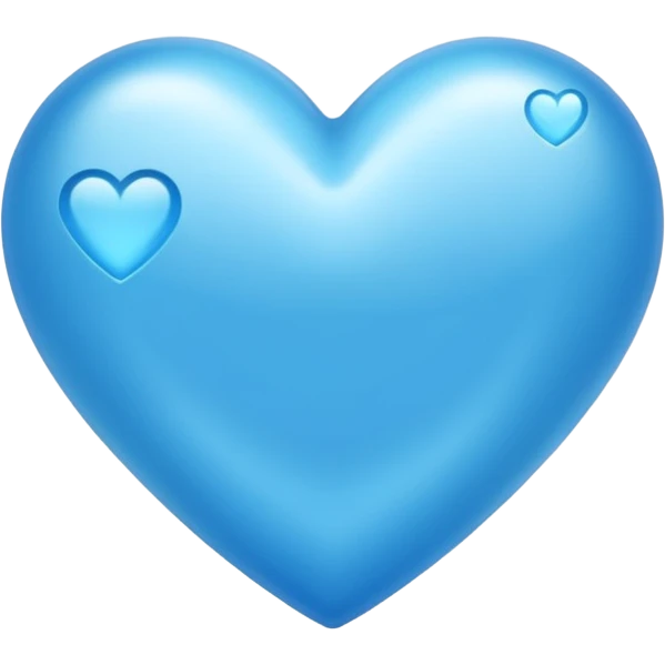 Azure color heart emoji